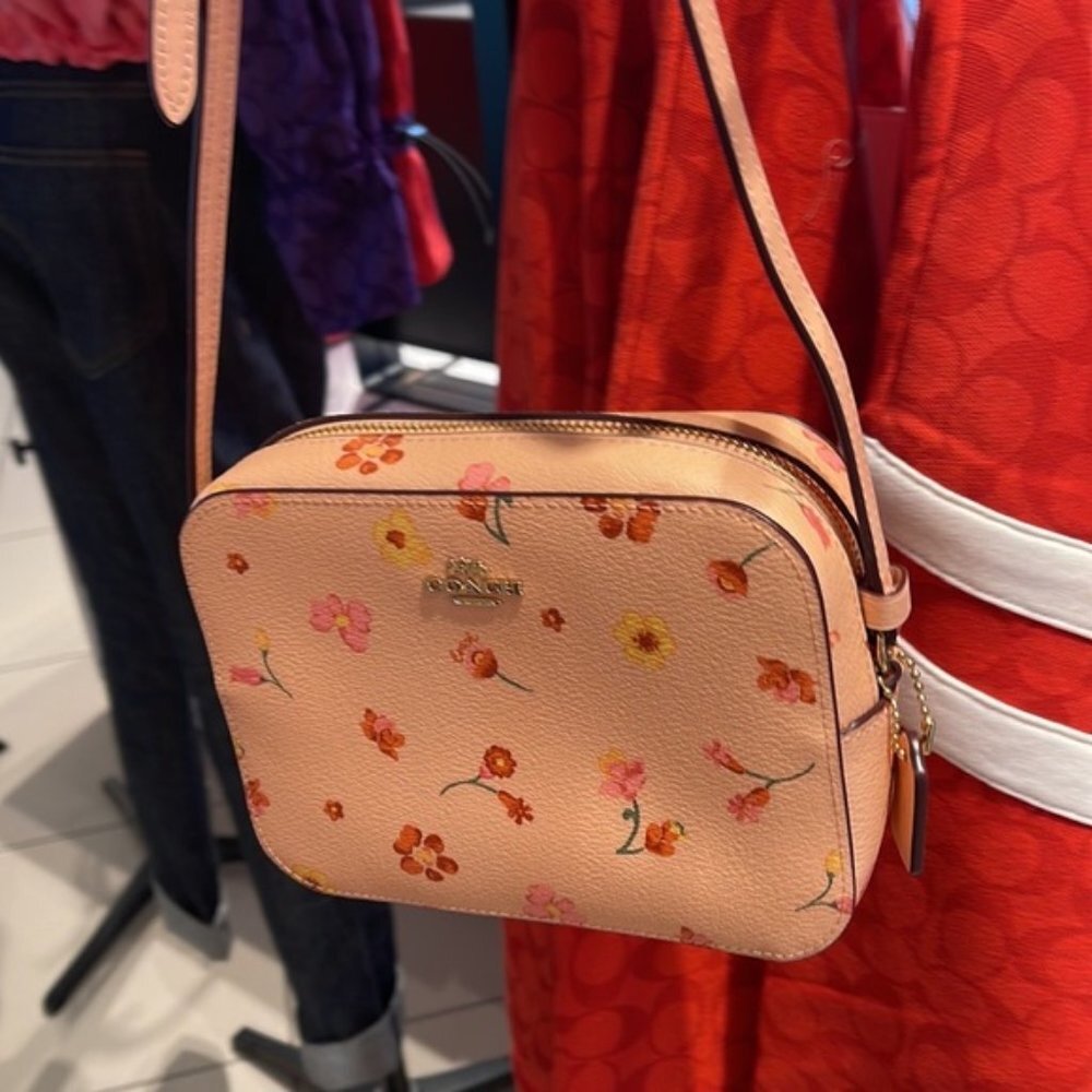 Coach c8699 Mini Camera Bag With Mystical Floral Print c8699 Faded Blush… - Picture 15 of 16
